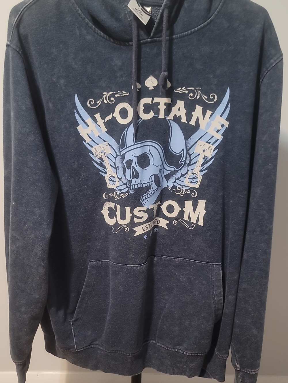 Hi-Octane Men's Navy Graphic Hoodie